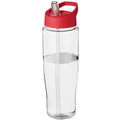 Bouteille sport publicitaire avec paille 700ml H2O Active® Translucide et Rouge